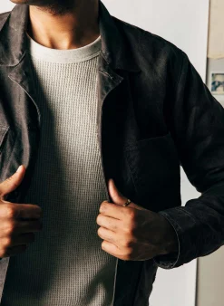imogene + willie The Long Sleeve Thermal Crew In Ash| Knits & Sweaters