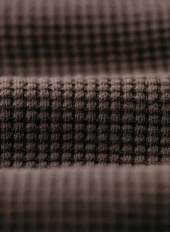 imogene + willie The Long Sleeve Thermal Crew In Brown| Knits & Sweaters