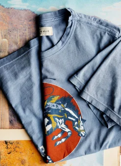 imogene + willie The "next Time" Tee In Blue|Women Graphic Tees|Graphic Tees