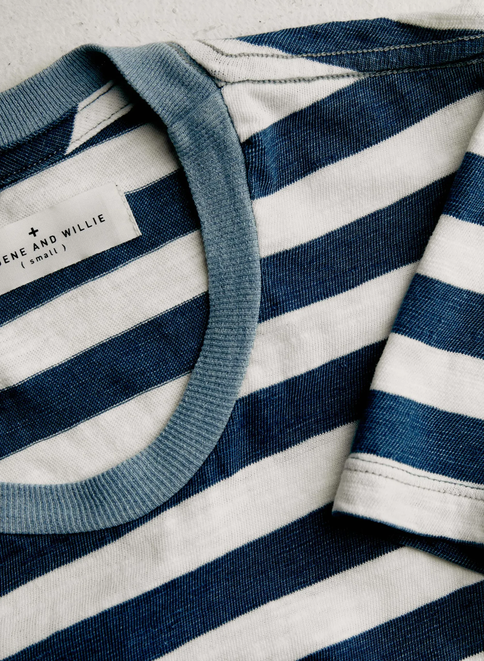 imogene + willie The Novel Knit Indigo Stripe Tee|Women Tees + Tanks