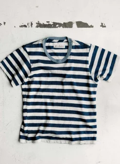 imogene + willie The Novel Knit Indigo Stripe Tee|Women Tees + Tanks