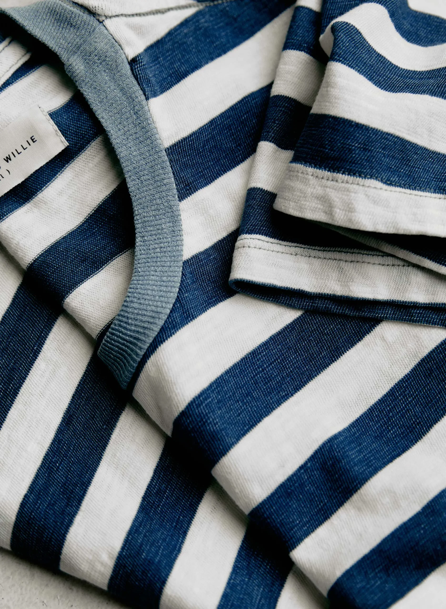 imogene + willie The Novel Knit Indigo Stripe Tee|Women Tees + Tanks