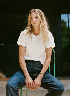 imogene + willie The Novel Knit Tee In White|Women Tees + Tanks