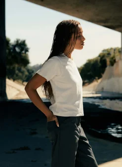 imogene + willie The Novel Knit Tee In White|Women Tees + Tanks