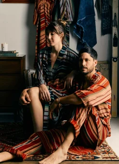 imogene + willie The Ojai Robe In Coastal Stripe|Women Home Goods|Home Goods