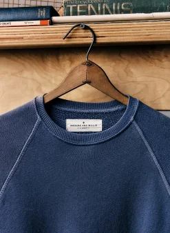 imogene + willie The Old School Crew In Faded Blue|Women Knits & Sweaters|Knits & Sweaters