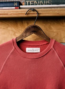 imogene + willie The Old School Crew In Faded Red|Women Knits & Sweaters|Knits & Sweaters