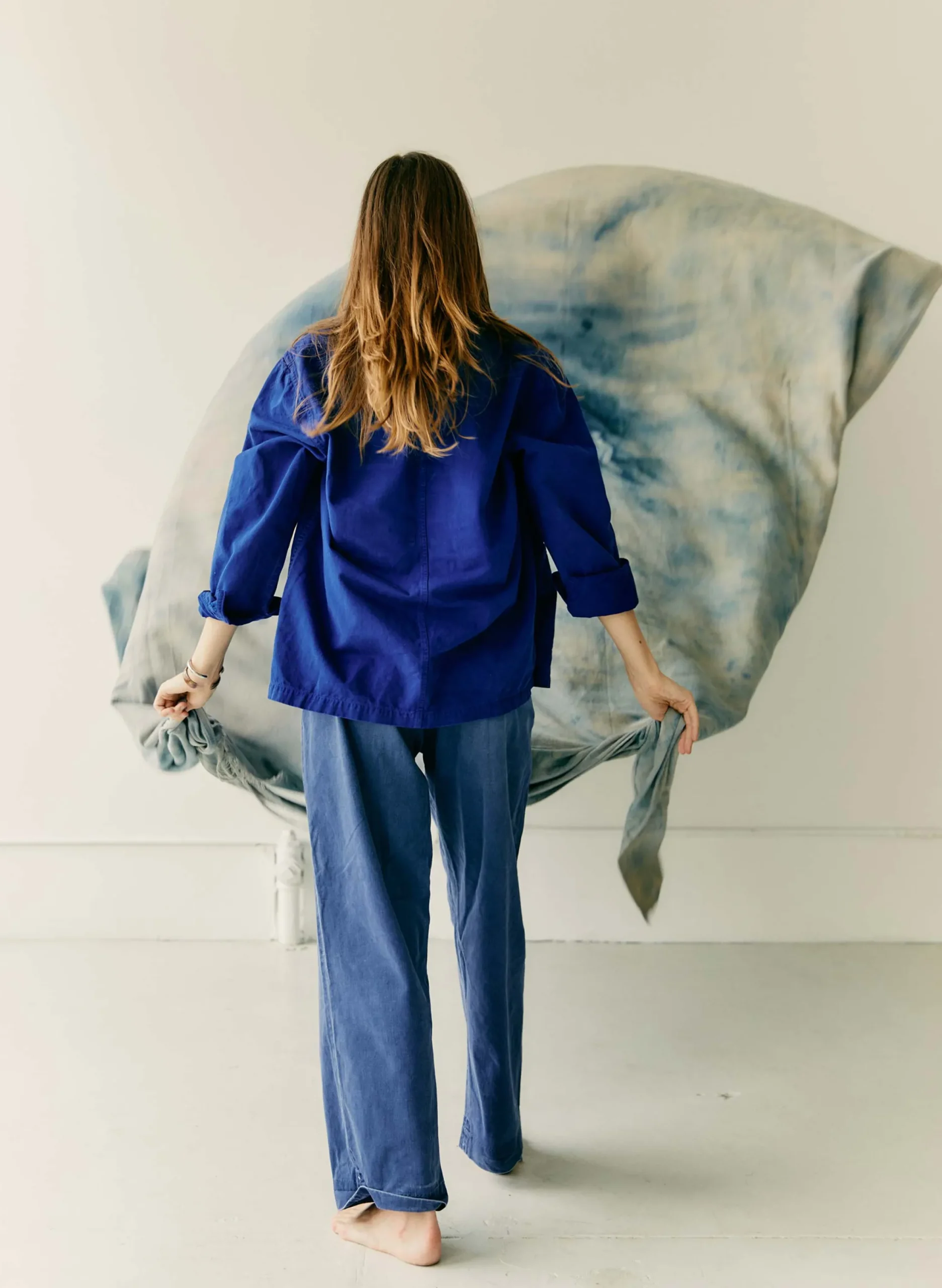 imogene + willie The Painters Coat In Klein Blue|Women Jackets