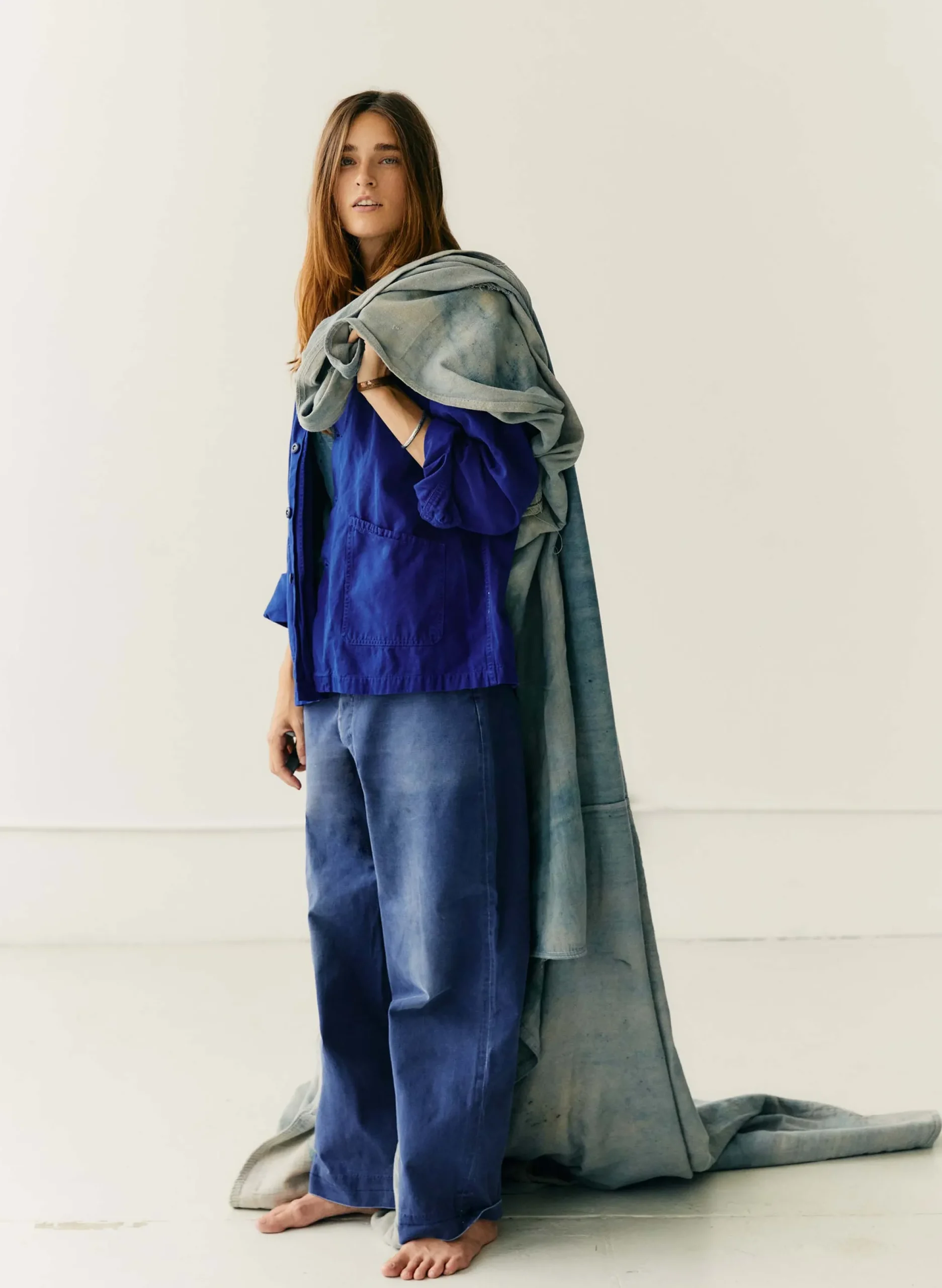 imogene + willie The Painters Coat In Klein Blue|Women Jackets