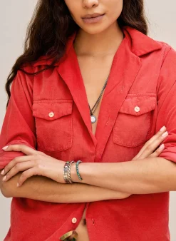 imogene + willie The Palmer Corduroy Shirt In Poppy|Women Shirts
