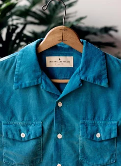 imogene + willie The Palmer Corduroy Shirt In Teal|Women Shirts