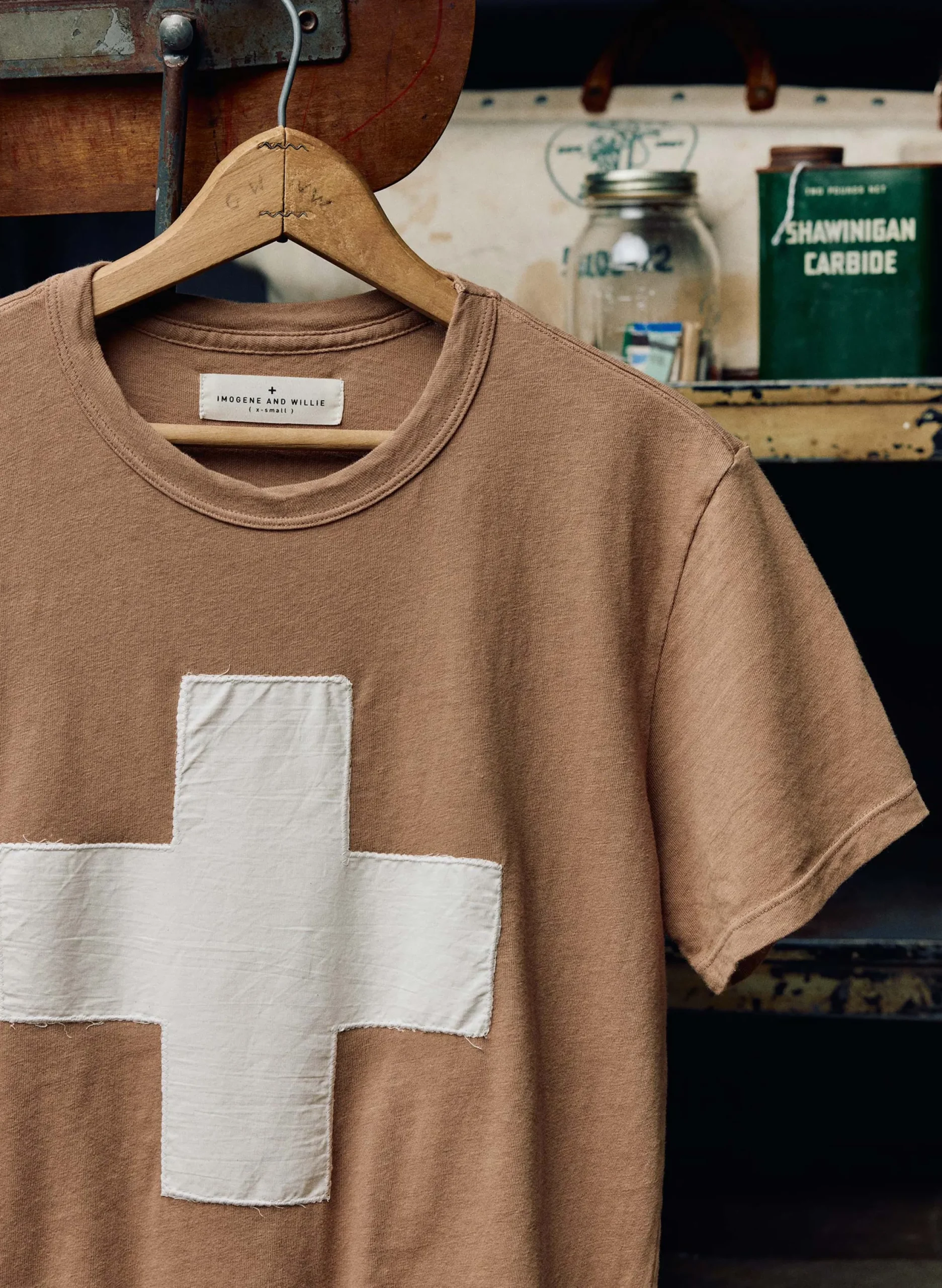 imogene + willie The "plus" Tee In Fatigue Brown|Women Graphic Tees|Graphic Tees