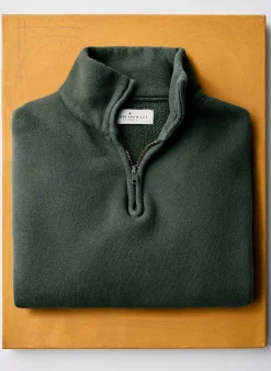 imogene + willie The Quarter Zip Forest Green Pullover|Women Knits & Sweaters|Jackets