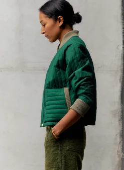 imogene + willie The Quilted Liner In Green|Women Jackets