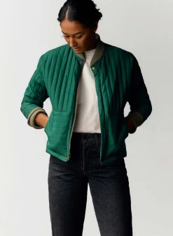 imogene + willie The Quilted Liner In Green|Women Jackets