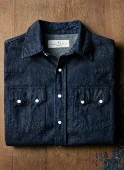 imogene + willie The Sawtooth Pearl Snap In Indigo Nep| Shirts