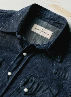 imogene + willie The Sawtooth Pearl Snap In Indigo Nep| Shirts