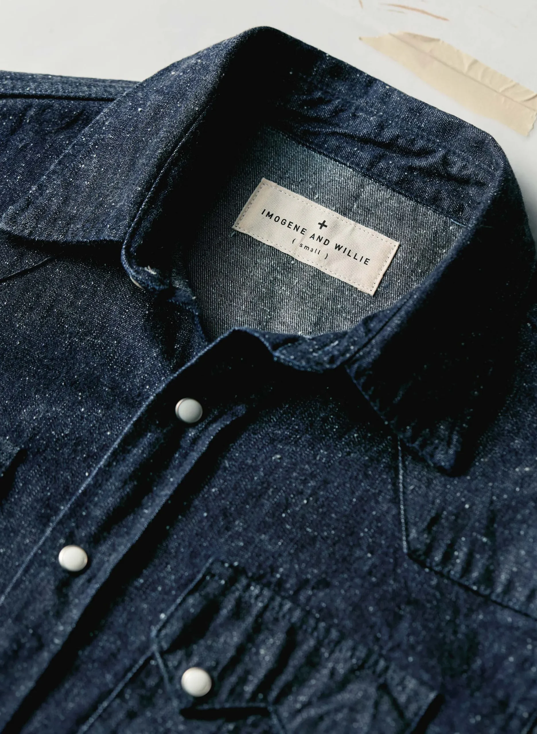 imogene + willie The Sawtooth Pearl Snap In Indigo Nep| Shirts