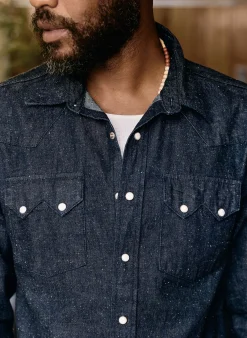 imogene + willie The Sawtooth Pearl Snap In Indigo Nep| Shirts