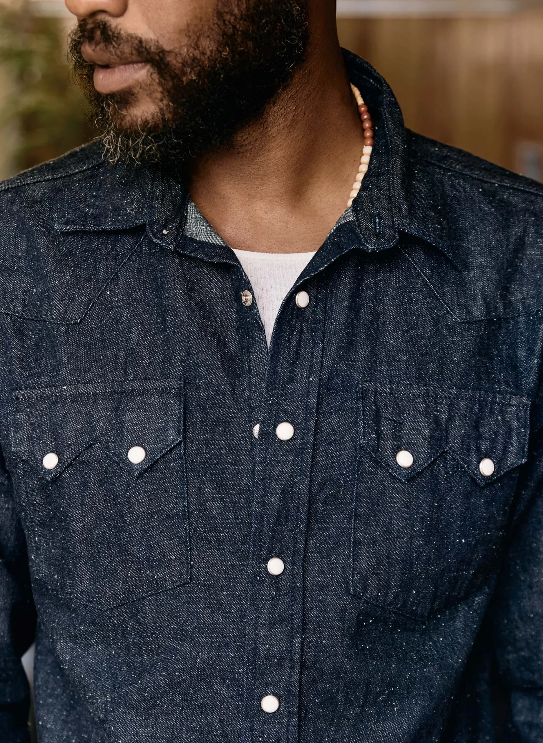 imogene + willie The Sawtooth Pearl Snap In Indigo Nep| Shirts