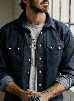 imogene + willie The Sawtooth Pearl Snap In Indigo Nep| Shirts