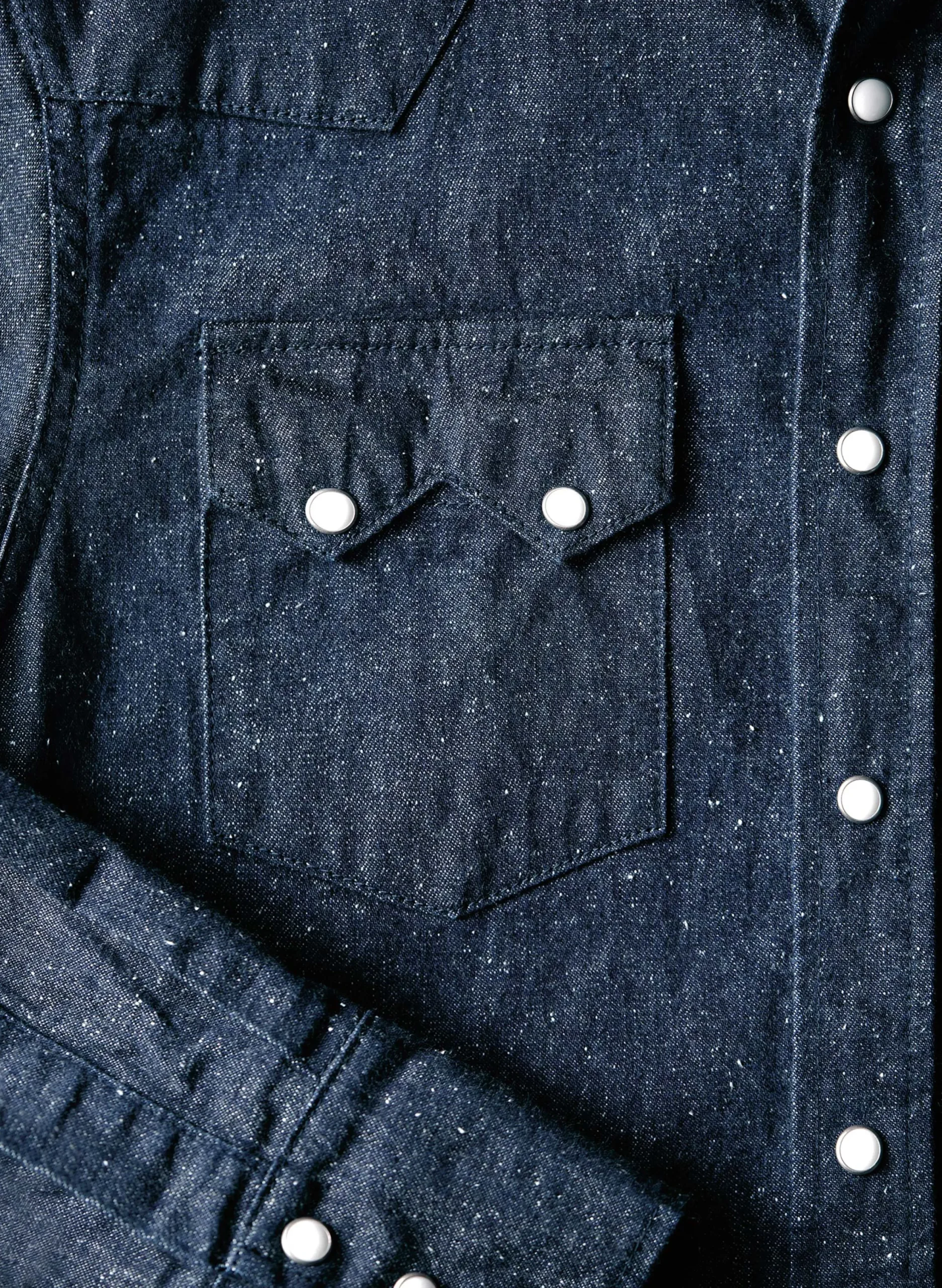 imogene + willie The Sawtooth Pearl Snap In Indigo Nep| Shirts