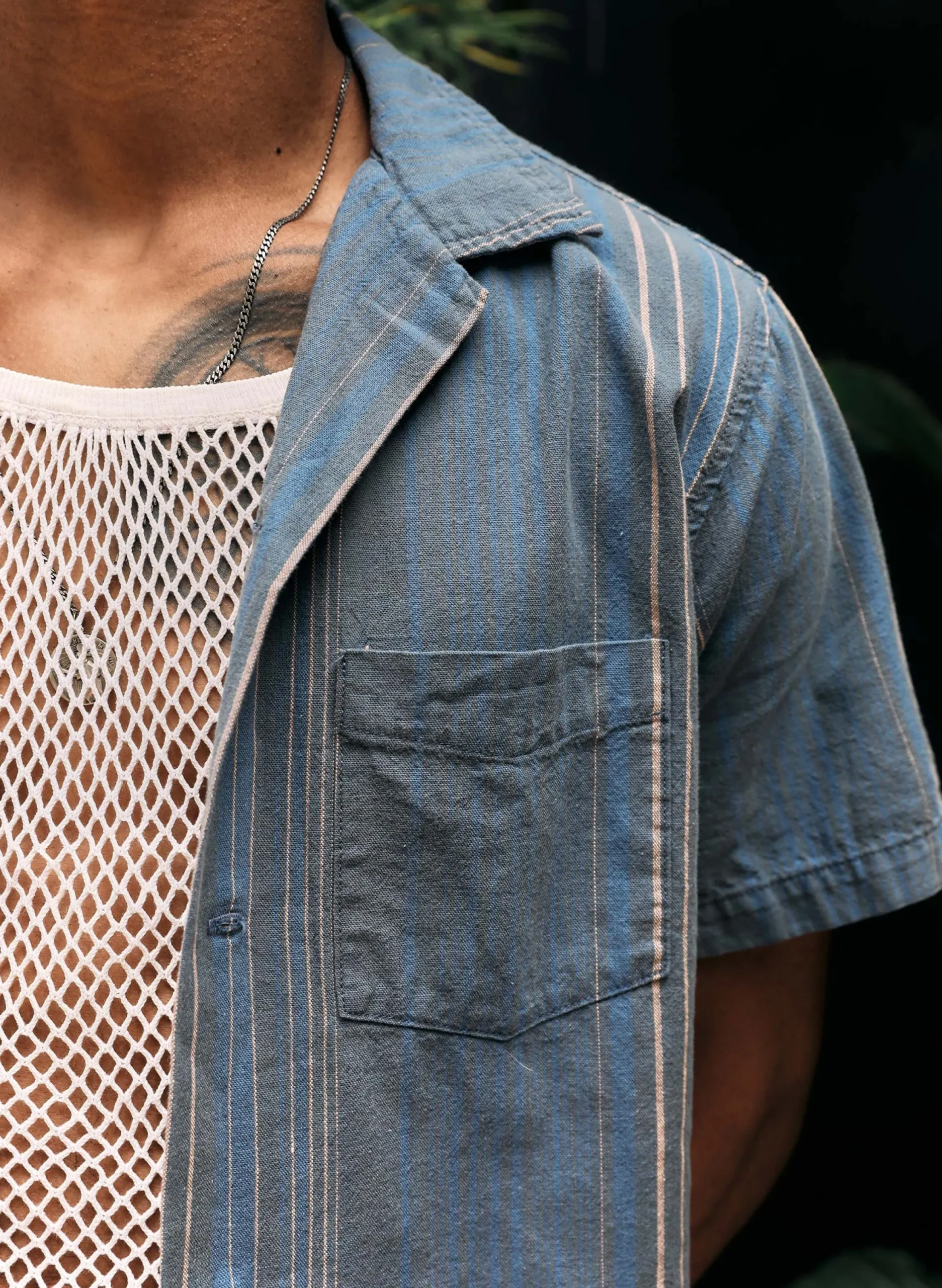 imogene + willie The Serra Camp Shirt In Washed Indigo Stripe| Shirts