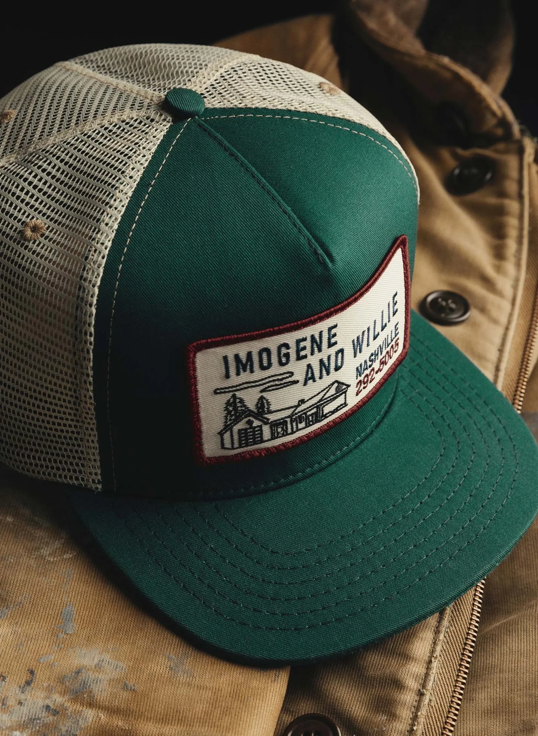 imogene + willie The "service Station" Trucker In Green|Women Accessories|Accessories