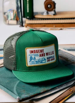 imogene + willie The "service Station" Trucker In Kelly Green|Women Accessories|Accessories