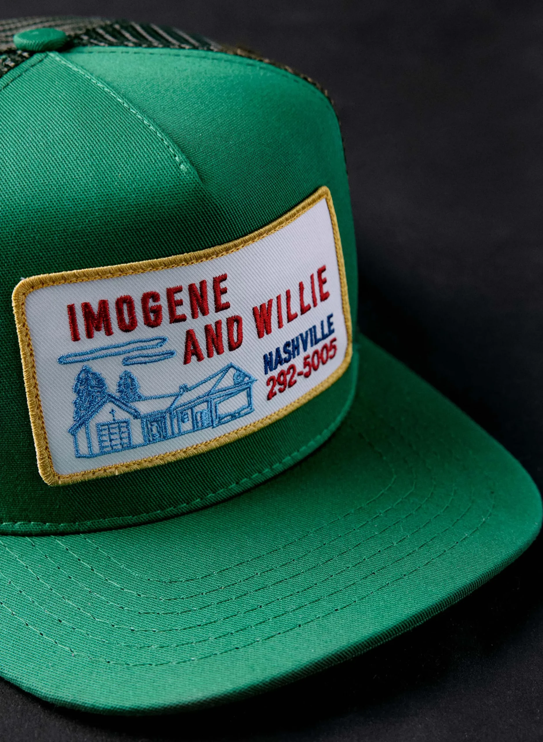 imogene + willie The "service Station" Trucker In Kelly Green|Women Accessories|Accessories