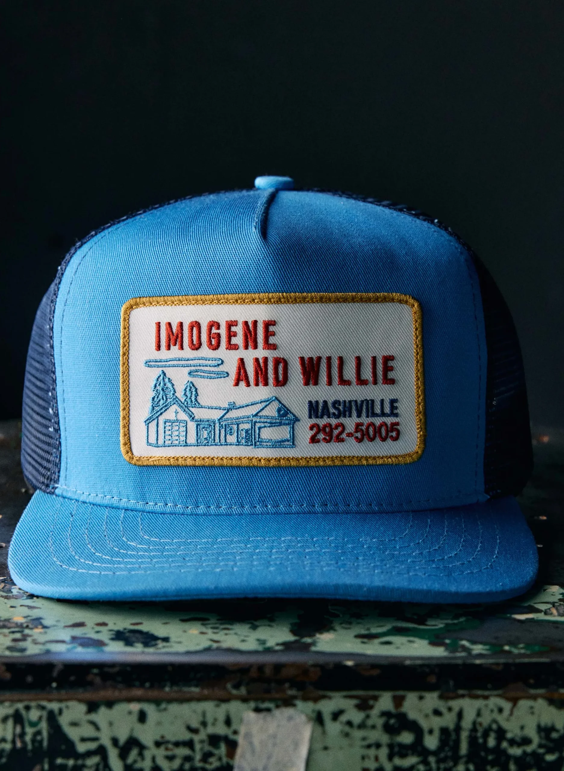 imogene + willie The "service Station" Trucker In Blue|Women Accessories|Accessories