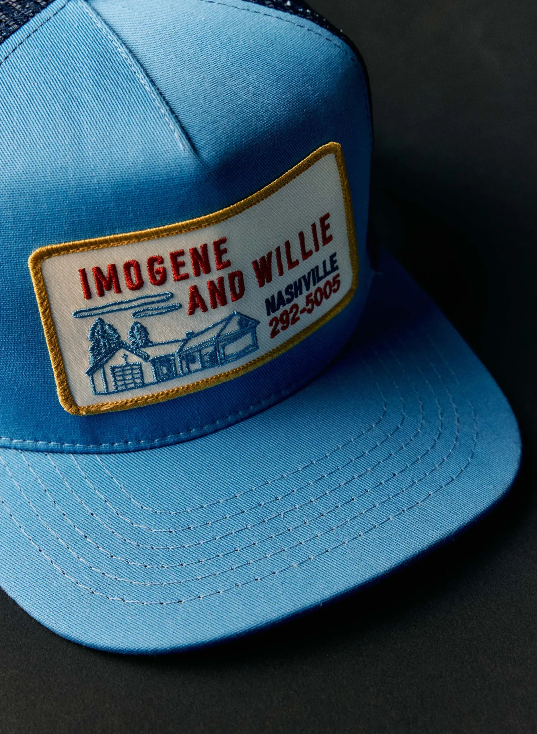 imogene + willie The "service Station" Trucker In Blue|Women Accessories|Accessories