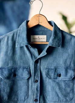 imogene + willie The Shoreline Shirt In Washed Indigo Check| Shirts
