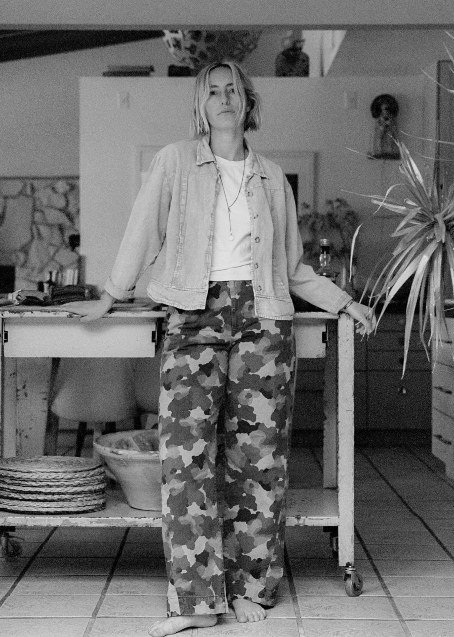 imogene + willie The Sonora Painted Camo Trouser|Women Pants & Shorts