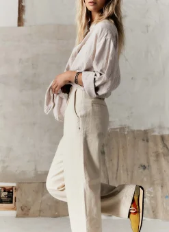 imogene + willie The Sonora Trouser In Natural Canvas|Women Pants & Shorts