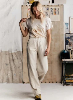 imogene + willie The Sonora Trouser In Natural Canvas|Women Pants & Shorts