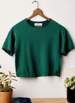 imogene + willie The S/s Ringer Sweatshirt In Fern|Women Knits & Sweaters