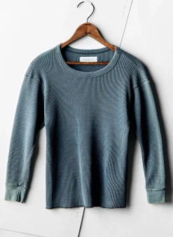 imogene + willie The Sunfaded Indigo Waffle Thermal|Women Knits & Sweaters