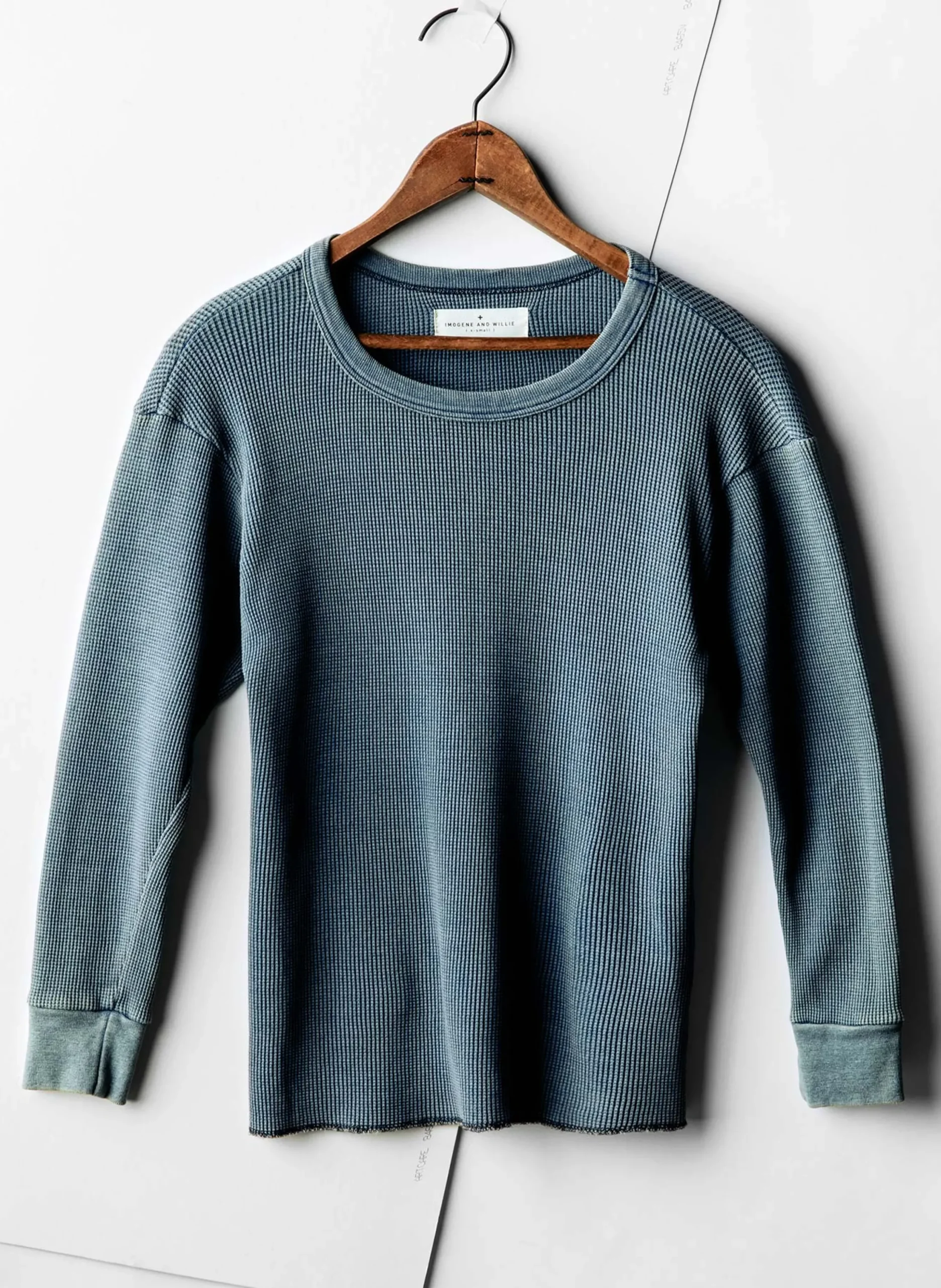 imogene + willie The Sunfaded Indigo Waffle Thermal|Women Knits & Sweaters