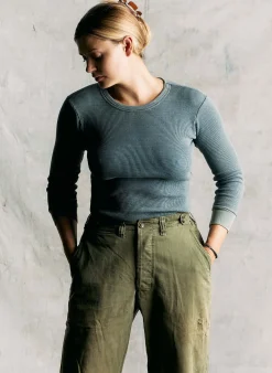 imogene + willie The Sunfaded Indigo Waffle Thermal|Women Knits & Sweaters