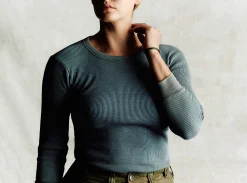 imogene + willie The Sunfaded Indigo Waffle Thermal|Women Knits & Sweaters