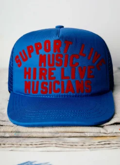 imogene + willie The "support Live Music" Trucker In Blue|Women Accessories|Accessories