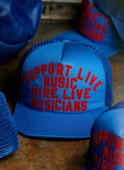 imogene + willie The "support Live Music" Trucker In Blue|Women Accessories|Accessories