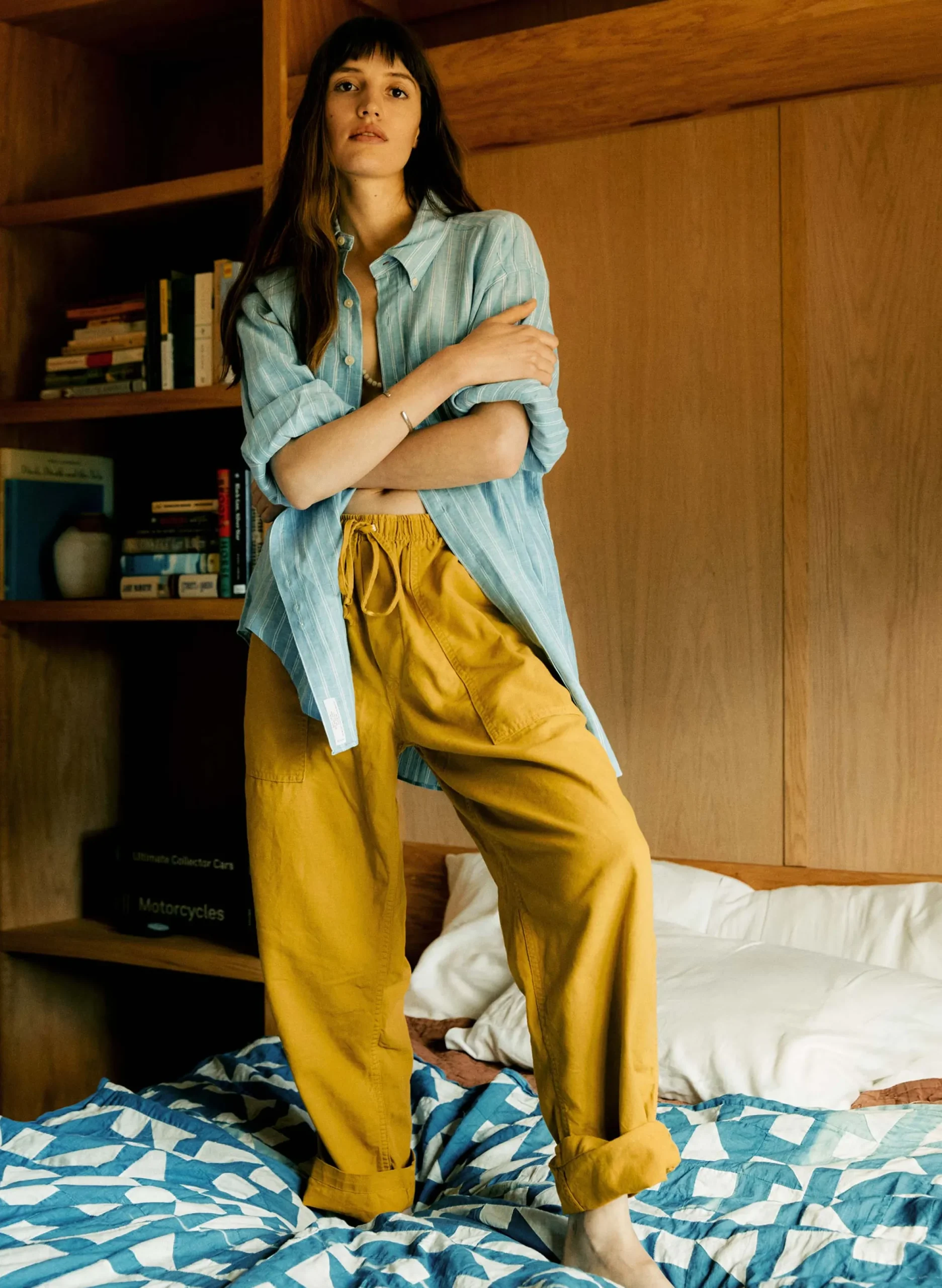 imogene + willie The Ventura Chore Pant In Chartreuse|Women Pants & Shorts|Pants & Shorts