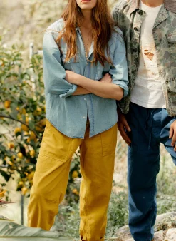 imogene + willie The Ventura Chore Pant In Chartreuse|Women Pants & Shorts|Pants & Shorts