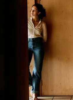 imogene + willie The Vintage Henley In White|Women Knits & Sweaters