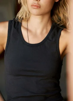 imogene + willie The Vintage Tank In Faded Black|Women Tees + Tanks