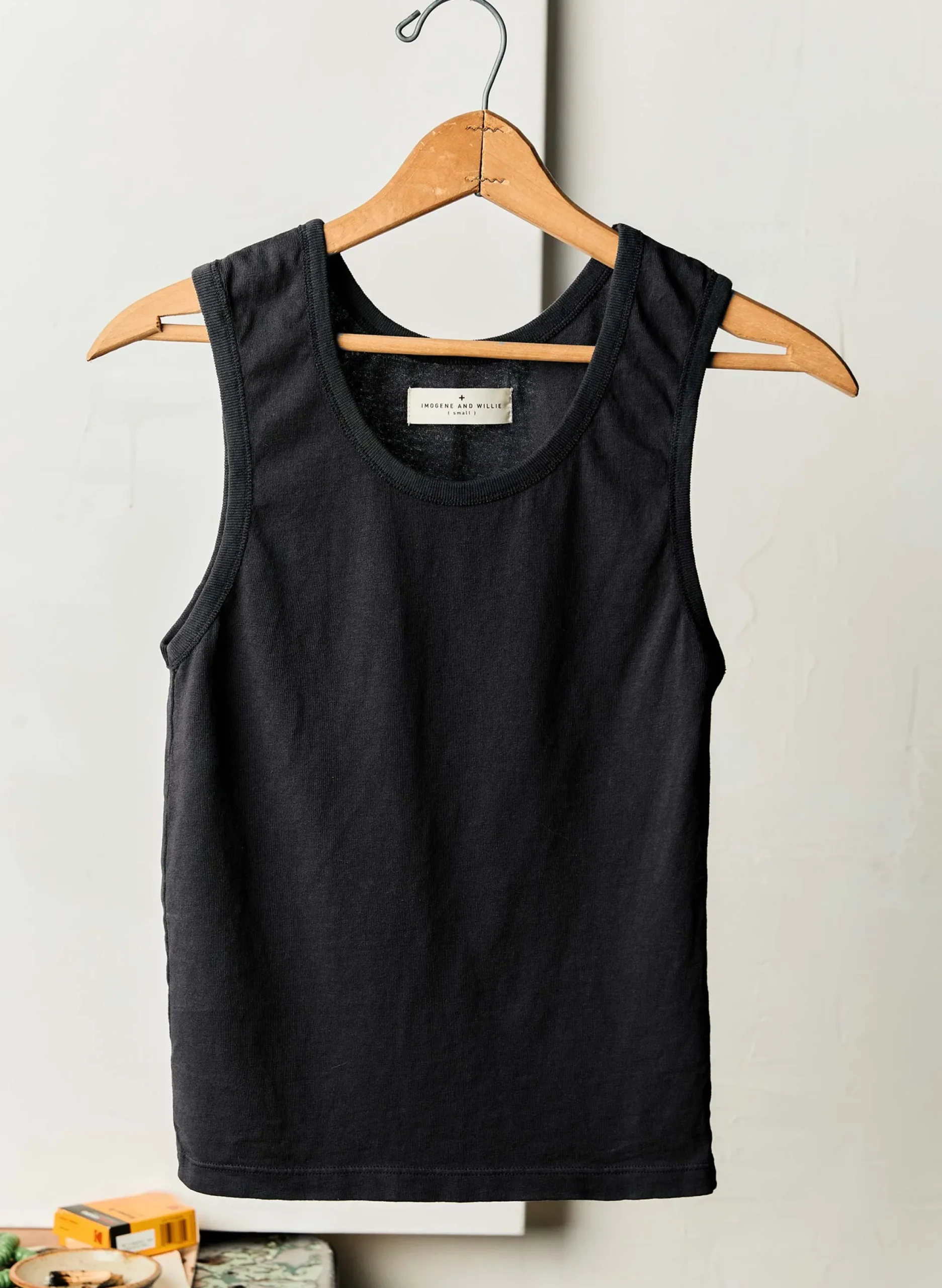 imogene + willie The Vintage Tank In Faded Black|Women Tees + Tanks