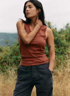 imogene + willie The Vintage Tank In Sienna|Women Tees + Tanks