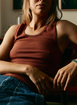 imogene + willie The Vintage Tank In Sienna|Women Tees + Tanks